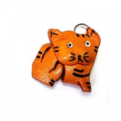 Leather Pendant Cat 40mm