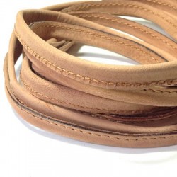 Leather Cord Flat Stitched 10mm (0.7mtr)