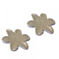 Leather Flower Shiny 55mm