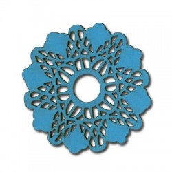 Leather filigree round 70mm