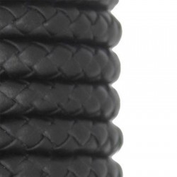 PU Leather Braided Cord Round 8mm