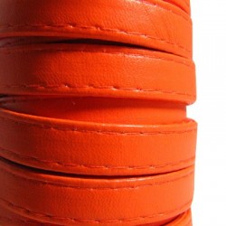 Synthetic (PU) Leather Cord Flat Stitched 10mm (5mtrs/spool)