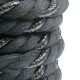 Cordón de Algodón Trenzado con Tiras Metalicas 10mm