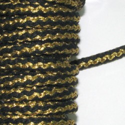 Braided Cord Round with Metallic Thread 5mm