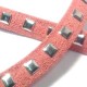 Artificial Suede Square Rivet 10mm (3 mtrs/spool)