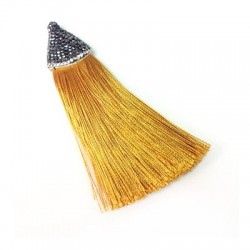 Artificial Silk Tassel with Strass Cap 21x85mm