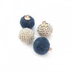 Snake Effect Charm Round with Cap 16mm