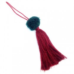 Borla de Algodón con Pompon de Lana 120mm