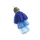 Polyester Tripple Tassel with Strass Cap  ~50mm
