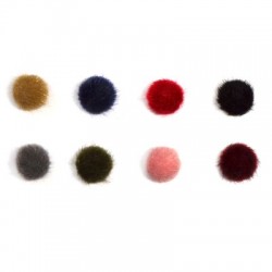 Fur Flat Back Button 15mm