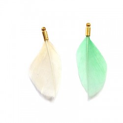 Feather Pendant with Cap 30mm