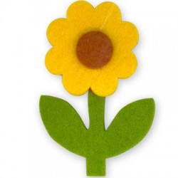 Fleur en Feutre 50 x 68 mm