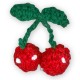 Pendentif Cerise en Laine 45 mm
