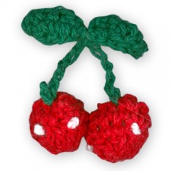 Pendentif Cerise en Laine 45 mm