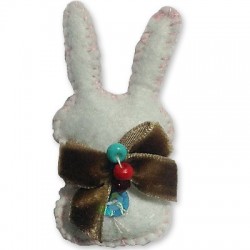 Pendentif en Feutre Lapin 30 x 60 mm