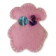 Oso de Lana Decorado Cosido 25x35mm