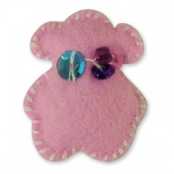 Oso de Lana Decorado Cosido 25x35mm