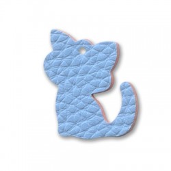 Chat en cuir Synthétique (PU) 32 x 36 mm