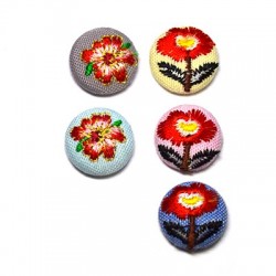 Bouton rond en Tissu 17 mm