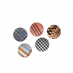 Bouton rond en Tissu 15 mm