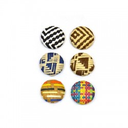 Bouton rond en Tissu 18 mm