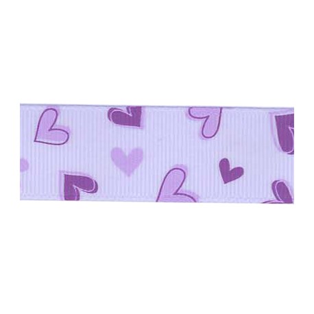 Ribbon Grossgrain with Hearts 23mm