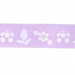 Synthetic Ribbon with Flowers 20mm