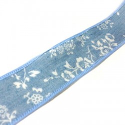 Lacet de Cotton avec Fleurs 25mm (10m/bobine)