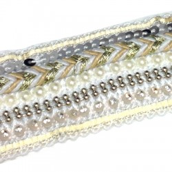 Polyester Ribbon with Sequins 40mm (~1yard/pack)