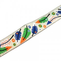 Polyester Ribbon with Leaves 16mm (~3yards/pack)