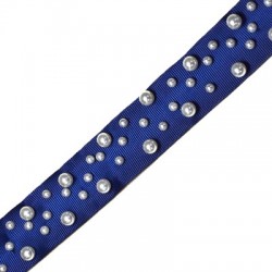 Polyester Ribbon w/ Pearls 30mm (~2yards/pack)