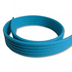 Cordon plat en Caoutchouc Recouvert de Velours 20 x 3.3 mm