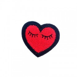 Applicazione Termoadesiva di Tela Cuore 34x31mm