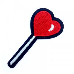 Fabric Balloon Heart 35x71mm