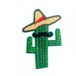 Fabric Cactus with Sobrero 50x71mm