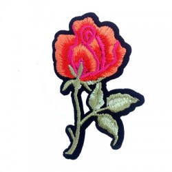 Applicazione Termoadesiva di Tela Rosa 50x74mm