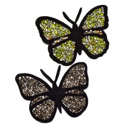 Fabric Hot Fix Butterfly ~90x65mm