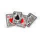 Pezza di Stoffa Termoadesiva Carte da Gioco con Borchie ~117x72mm