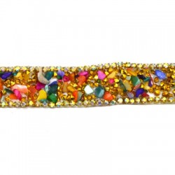 Nastro con Strass e Pietre di Vetro 20 mm (~1 Metro/Confezione)
