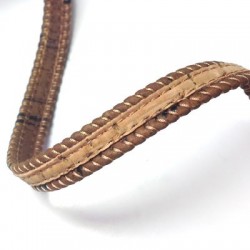 Cork Cord Flat Stitched 10mm