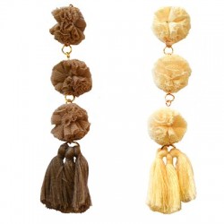 Pendentif à Pompons et Pompons ~90 mm