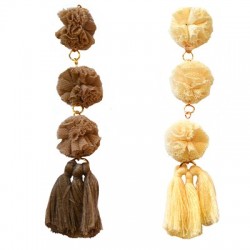 Tassels and Pom Pom Pendant ~90mm