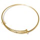 Bracelet Jonc Ajustable en Métal/Laiton 70mm (1.8mm) avec 2 anneaux