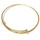 Brass Adjustable Bangle 70mm (1.8mm Wire) with 2 Rings