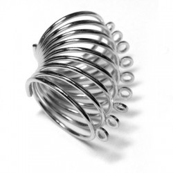 Bague Spirale avec anneaux en Acier