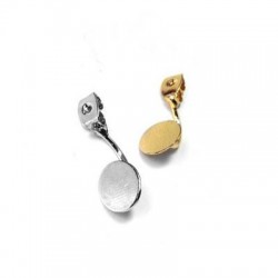 Brass Earring with Round Disc 8mm