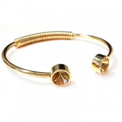 Bracelet ÉCO Jonc Ajustable en Métal/Laiton 58/2,5mm avec paramètres SS39