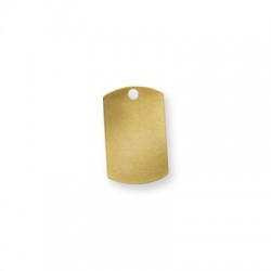 Brass Eco Rectangular Tag 15x25mm (Ø 2.4mm)