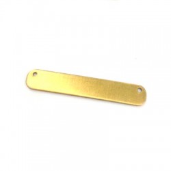 78010202 Intercalaire Étiquette pour collier en Métal/Laiton 35x6 (Ø 1.2mm)