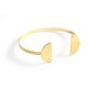 Bracelet Jonc Ajustable en Métal/Laiton 59mm avec deux demi-cercles